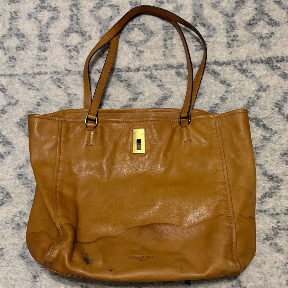 American Leather Co. Classic Tan Leather Tote Bag